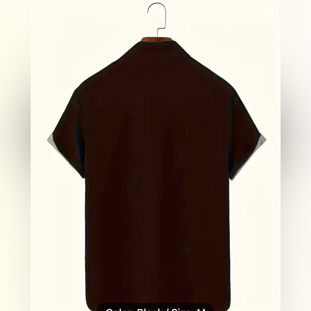 Festive Black and Purple Men's Shirt - Picture 13 of 16